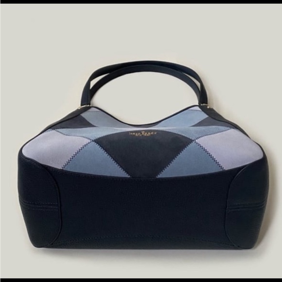 NWT Kate Spade Leila Patchwork Suede medium Triple compartment Shoulder Bag - Picture 2 of 10